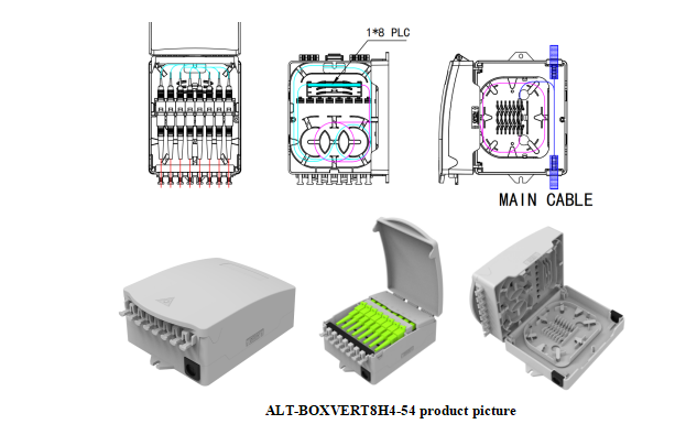 Nuova scatola terminale di distribuzione IP65 di fibre ottiche del centro del Parete-montaggio 12 di stile 2