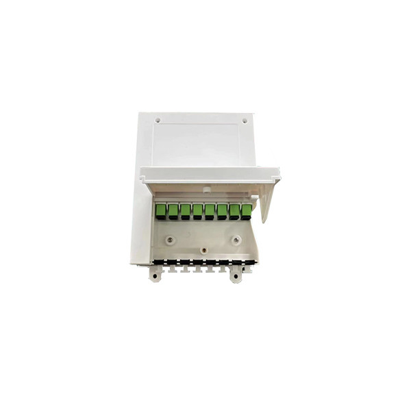 Contenitore terminale ottico a fibra ottica PC+ABS IP65 di scatola di distribuzione della parete del centro di FTTH 8 con l'adattatore 8pcs 0