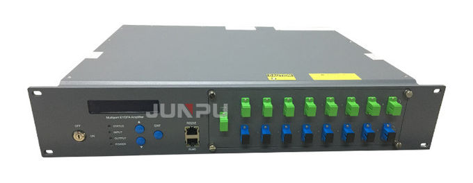 La tv via cavo 8 di Junpu 1550 Ports la rete a fibra ottica dell'amplificatore 22dbm Gpon di Wdm Edfa 1