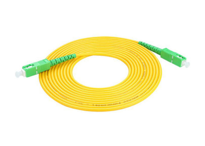 Sc a fibra ottica dello Sc del cavo di toppa di singolo modo, Jumper Yellow Color a fibra ottica, cavo a fibre ottiche all'aperto 3