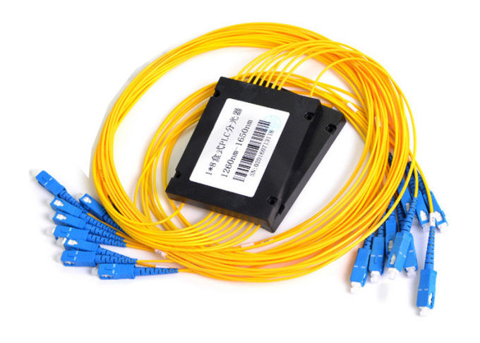 Il separatore a fibra ottica di FTTH scrive la struttura 1X8 con il connettore dello Sc UPC 0