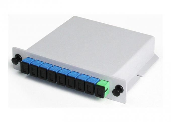 Cavo di derivazione in fibra ottica FTTX 1x8 Cassette PLC Splitter in fibra ottica in scatola ABS 1