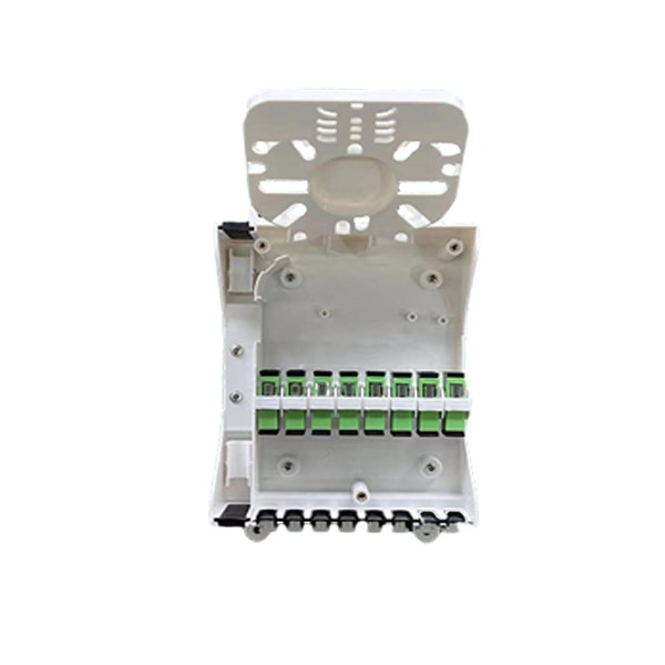 Contenitore terminale ottico a fibra ottica PC+ABS IP65 di scatola di distribuzione della parete del centro di FTTH 8 con l'adattatore 8pcs 1