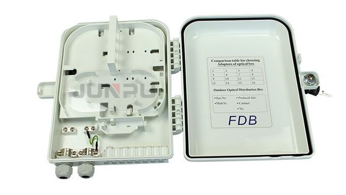 Scatola di distribuzione all'aperto di Ftth, fibra - materiale bianco ottico della scatola di distribuzione PC+ABS 2