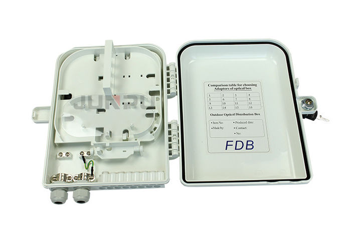 Scatola di distribuzione all'aperto di Ftth, fibra - materiale bianco ottico della scatola di distribuzione PC+ABS 0