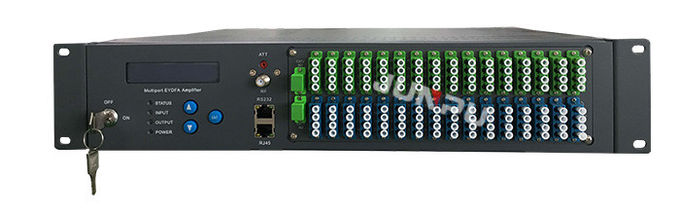 Amplificatore ottico 18dbm di Wdm Edfa 1550nm del porto di Junpu Catv Gpon 64 con controllo Web 1