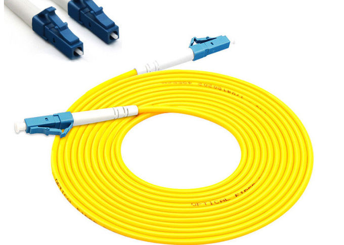 la toppa della fibra del singolo modo di 3M cabla il LC al simplex di LC 3mm nel colore giallo 0