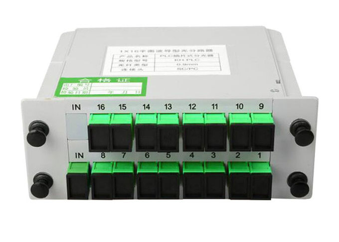 Separatore a fibra ottica dello SpA dello Sc APC, separatore di fibra ottica della cassetta 1x16 2