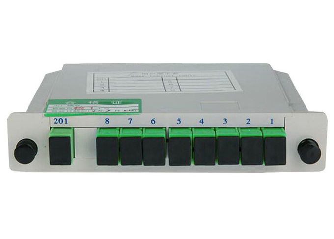 Singolo modo del separatore a fibra ottica, Sc tipo a cassetta APC del separatore del Plc 1x8 0