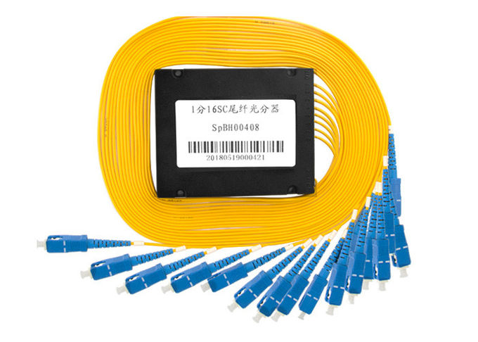 Fibra ottica del separatore di FTTH 1x16, contenitore a fibra ottica G657A1/LSZH di separatore 3